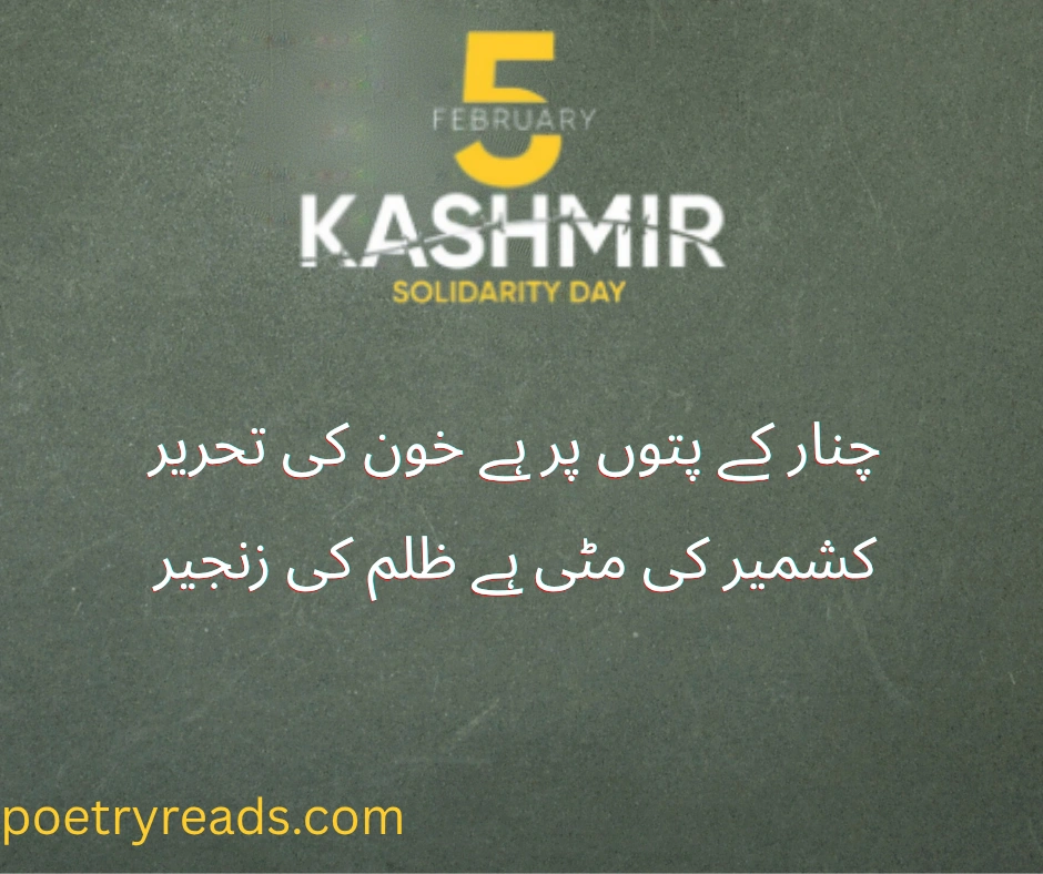Sad Kashmir Day poetry in Urdu